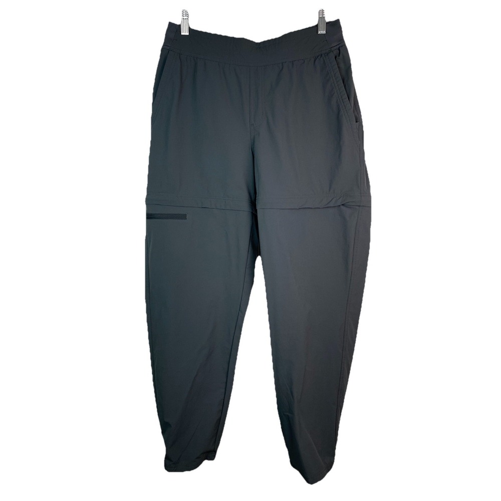 REI Unisex M Gray Elastic Drawstring Waist Nylon Stretch Convertible Outdoor Pan